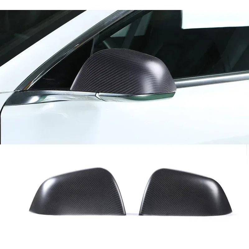 Dry Carbon Fiber for Tesla Model 3 Y Rear View Mirror Cover 3K 240G Handmade Side Rearview Shell Car Accessories 2017-2023